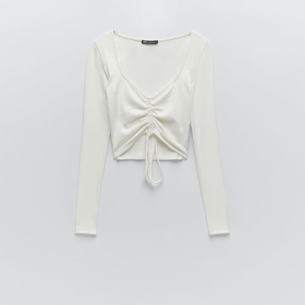 Zara Cropped Long Sleeve top!